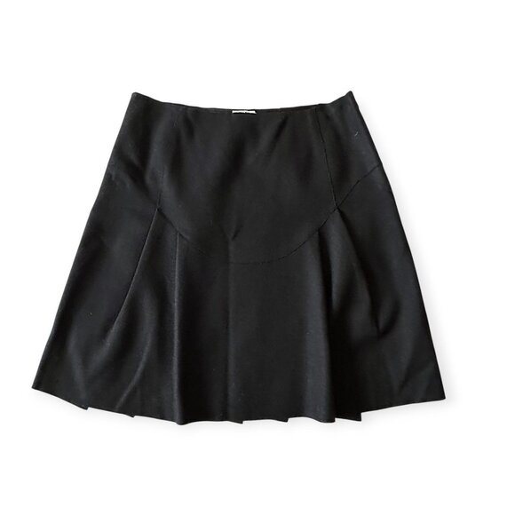 Miu Miu FW06 Felt Wool Architectural Skirt Black IT44 - Picture 4 of 13